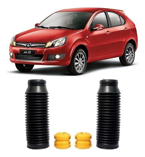 Kit Batente Haste+ Coifas Amortecedor Dianteiro Jac J3 Turin 1