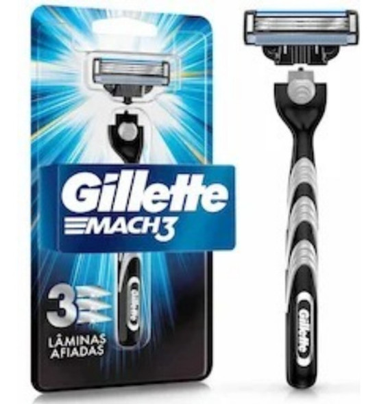 Aparelho De Barbear Barbeador Gillette Mach3 + 4 Cargas Kit 1