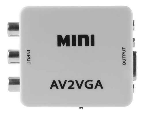 Conversor Adaptador Av-rca A Vga  Convierte Señal Rca A Vga 1