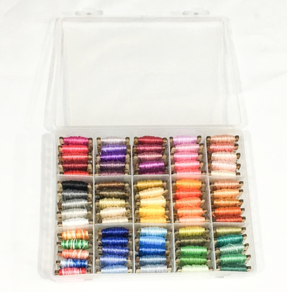 75 Colores De Mouline Para Bordar Con Caja Organizadora 1