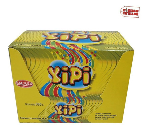Pastillitas Yipi X 12 Unid X 30g C/u Ciudad Cotillón 0