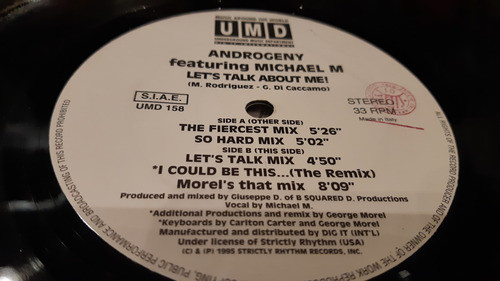 Androgeny Michael M Let's Talk About Me Vinilo Maxi Italy 95 0