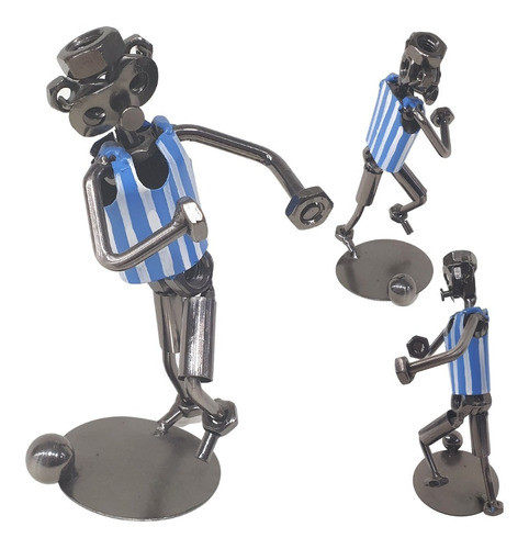 Futbol Campeón Mundial Argentina  Metal Artesanal 16 X 9 Cm 0