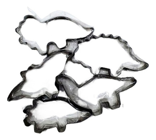 Cortante Reposteria Molde Galletitas Fondant Dinosaurios X5 0