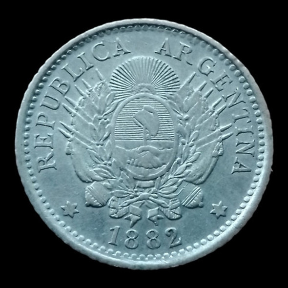 Moneda Argentina 10 Centavos De Patacón 1882 - Plata 0.900 0