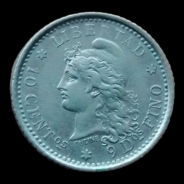 Moneda Argentina 10 Centavos De Patacón 1882 - Plata 0.900 1