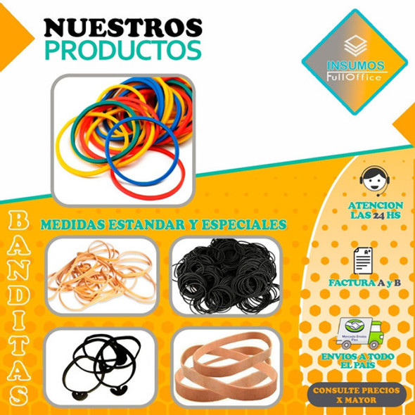 Banditas Elasticas Gumma Natural 40mm Caja De 1 Kg 1