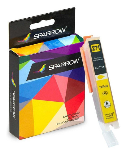 Cartucho Sparrow Amarillo Compatible Canon Pixma Mg-6820 0