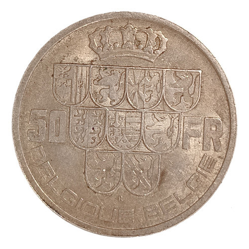Bélgica 50 Francos 1940 Exc Plata Km 121 Leopoldo Iii 0