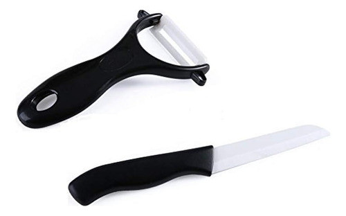 Cuchillo De Cocina Cerámico Y Pelador P/cocina Y Hogar 2 Pzs 1