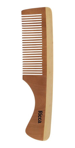 Pente Para Cabelos De Madeira 18cm Dente Largos Ricca Belliz 0