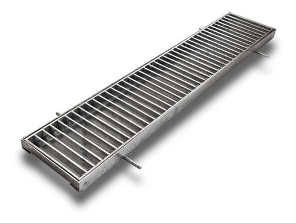 Rejilla De Desagüe Guardaganado 20cm Galvanizada Con Marco Ed-r200g 0