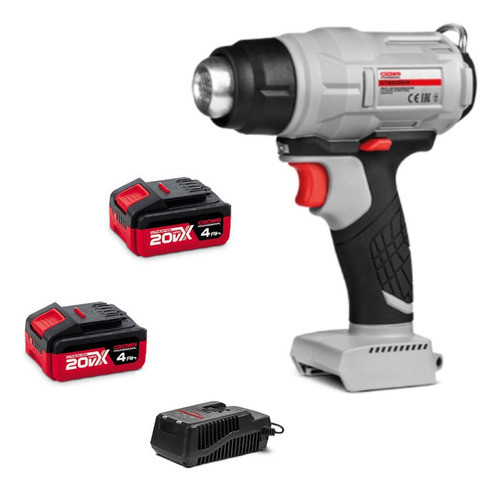 Pistola De Calor 20v + 2 Baterias 4.0ah Y Cargador Crown Ct6 0