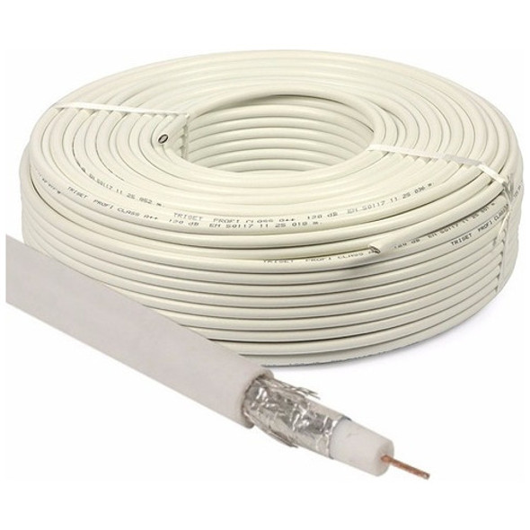Cable Coaxial Rg59 X 100 Metros Color Blanco 0
