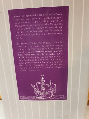 Libro:descubrimiento De Las Regiones Australes-p.f.de Quiroz 1
