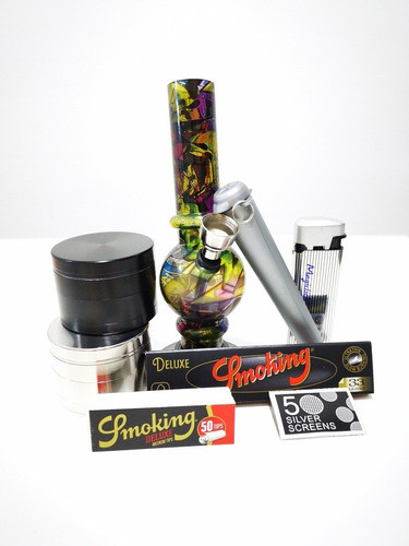Bong 15 Cm Acrilico Pipa Bong Grinder Pikachu 4 Partes 5 Cm 1