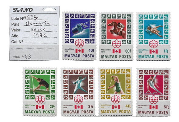 Lote2523 Hungría Serie Estampillas Año 1976 Jjoo Mint 0