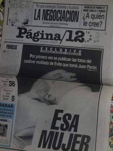 Pagina12 Esa Mujer Fotos Del Cadaver Mutilado De Eva Peron 0