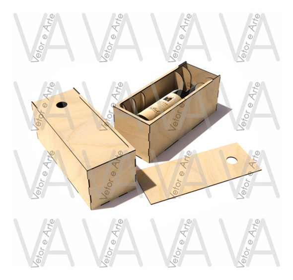 Vetor, Porta Garrafa, D'itali, Cnc Laser 0