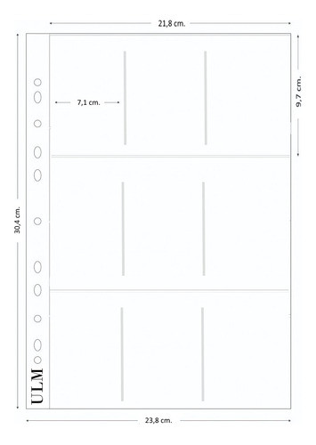 Folios Para Tarjetas Trading Cards 9 Espacios X 25 Hojas Imp 1
