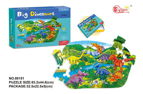 Puzzle Dinosaurios 50 Pcs 0