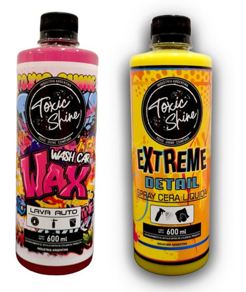 Kit Toxic Shine Lava Auto Shampoo Wax + Cera Extreme Detail 0