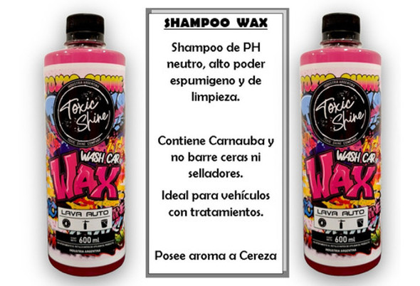 Kit Toxic Shine Lava Auto Shampoo Wax + Cera Extreme Detail 1