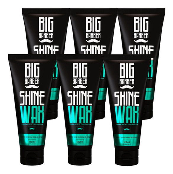 Cera Capilar Shine Wax Big Barber 120g Pasta Caixa 6 Unidade 0