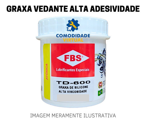 Graxa Vedante  Alta Viscosidade De Silicone Td 600 100g 1