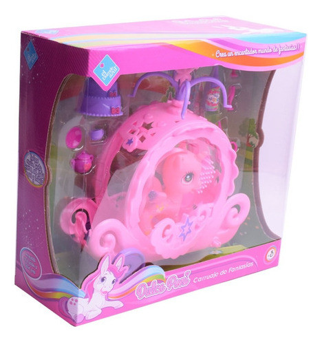 Poni Carruaje Con Muñeco Mas Accesorios El Duende Azul 6509 1