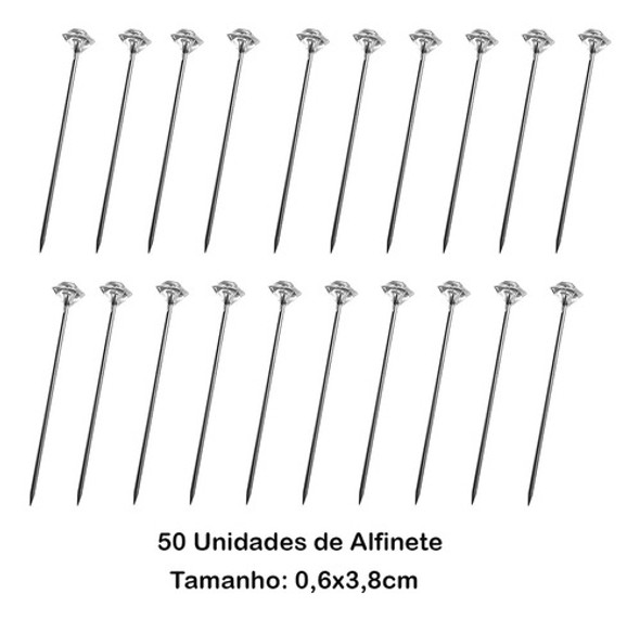 50un Alfinetes Costura Cabeça Cristal Diamante Marcar Tecido 1