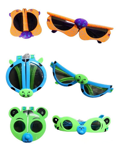 6 Anteojos De Animales Plegable  Juguete Piñata Souvenir 0