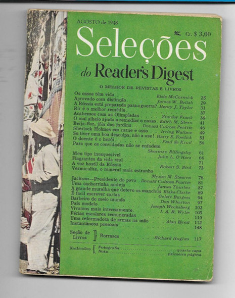 Revista Seleções Do Readers Digest - Agosto De 1948 0