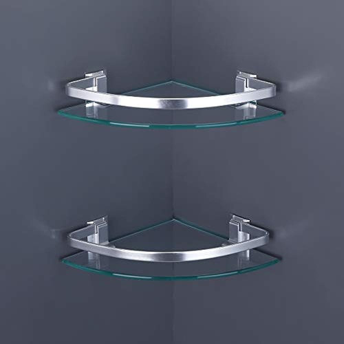 Kes Estante De Vidrio De Aluminio Para Baño, Baño, Esquina, 1