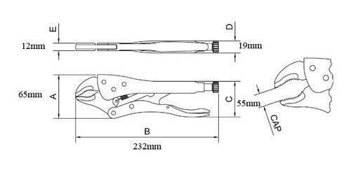 Pinza Presión Mordiente Curvo 10  Tramontina Pro 44014/010 1