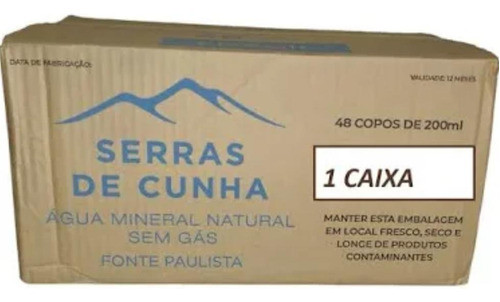 Agua Mineral Serras De Cunha Copo 200ml Cx 48un 0