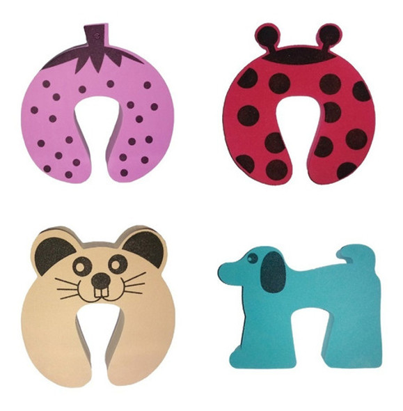 Set Combo Traba Tope De Puertas Bebe 12cm X 20mm X 4 0