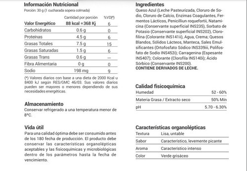 Pasta De Queso Azul 4 Kg La Quesera  (sin Tacc) 1