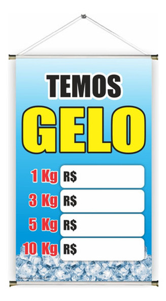 Banner Pronto Gelo Ref 87 - 45x70 Cm (arte Pronta) 0 Banner Pronto Gelo Ref 87 - 45x70 Cm (arte Pronta) 0