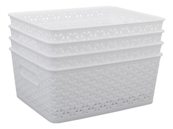 Idomy Cesta De Plastico Tejida, Cestas De Almacenamiento De 0