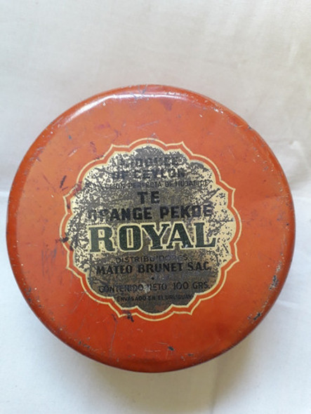 Antigua Lata Te Royal Orange Pekoe Ceylan Mateo Brunet 1950 1