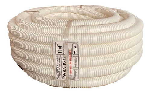 Caño Corrugado 1 1/4 Blanco Autoextinguible X25 Metros 0