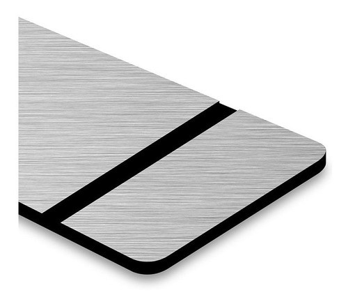 Chapa Abs Dupla Camada Escovado Prata/preto - 1220x610x1.5mm 0