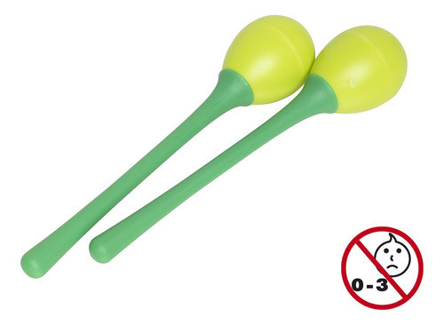 Huevos Maracas Mango Largo (par) Color Verde - Shaker Stagg 1