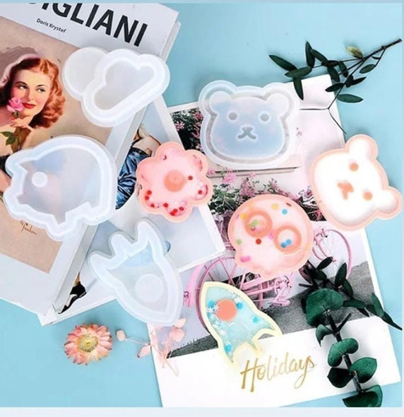 Molde De Silicona Cabeza De Oso Especial Para Resina 1