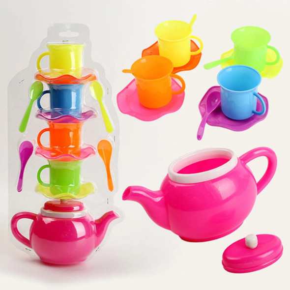 Juego De Te Plastico Incluye Tetera Tazas Platos Cucharas 0