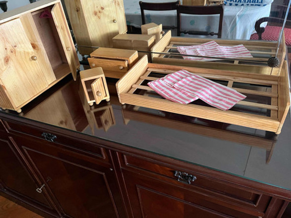 Juego De Muebles De Madera Casa Barbie 0