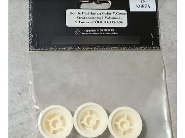 Set De Perillas Stratocaster-1volumen 2 Tonos- Vintage Cream 1