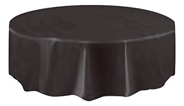Mantel Redondo De Plástico Negro, 84 0