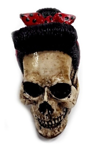 Craneo Estilo Pin Up Girl Resina Skull Calaca Calavera Deco 1
